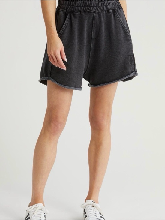FP Movement by Free People Pants - Free People FP Movement All Star Shorts Washed Black Raw Hem Sweat Shorts M